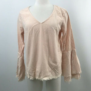 Fifteen Twenty Light Pink Bell Flare Sleeves Sm
